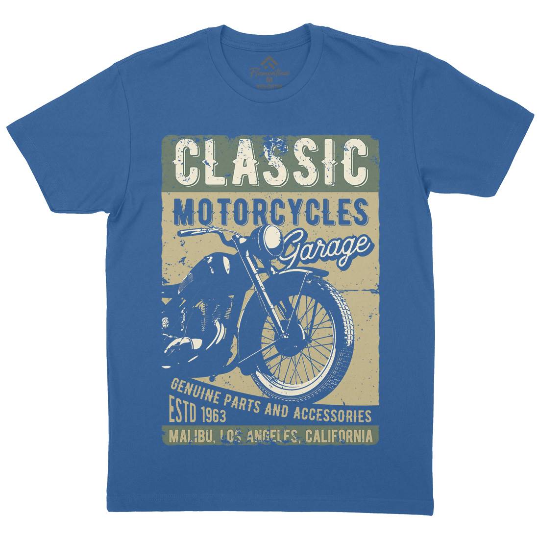 Motor Mens Organic Crew Neck T-Shirt Motorcycles B310