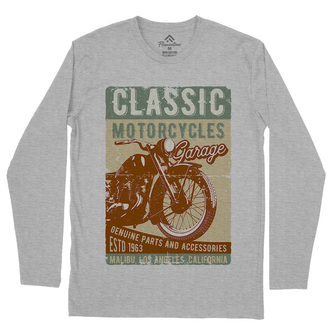 Motor Mens Long Sleeve T-Shirt Motorcycles B310