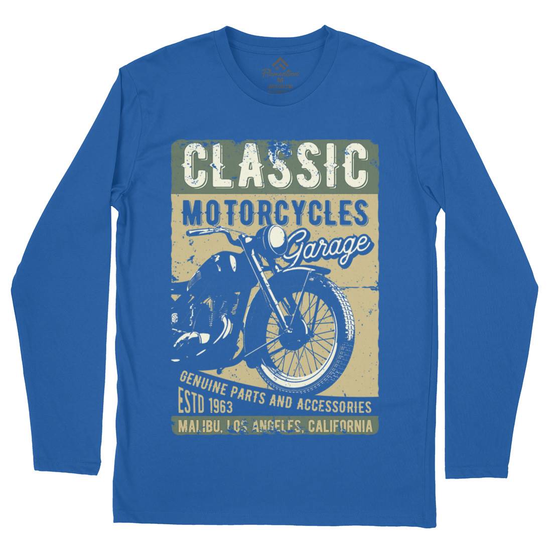 Motor Mens Long Sleeve T-Shirt Motorcycles B310