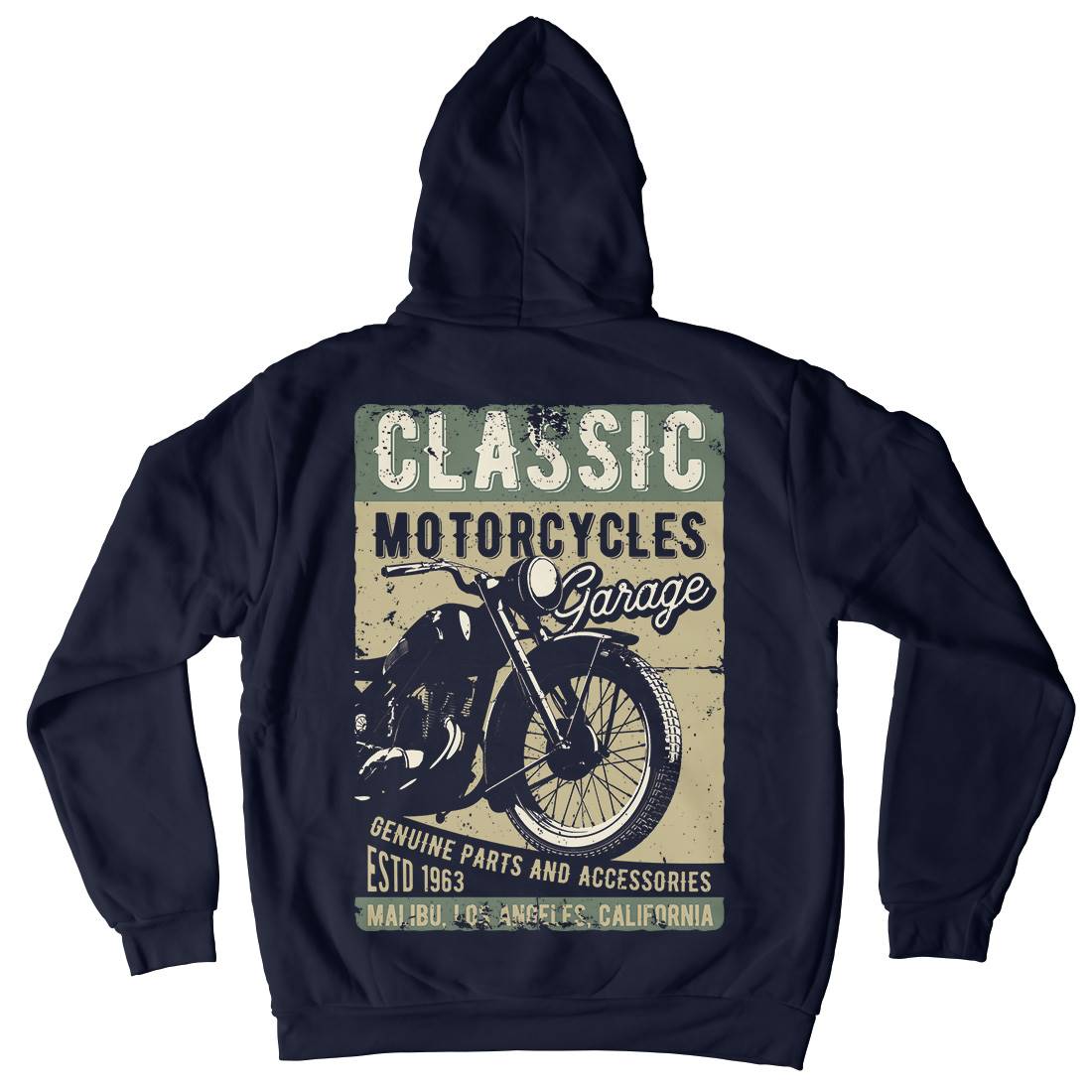 Motor Mens Hoodie With Pocket Motorcycles B310