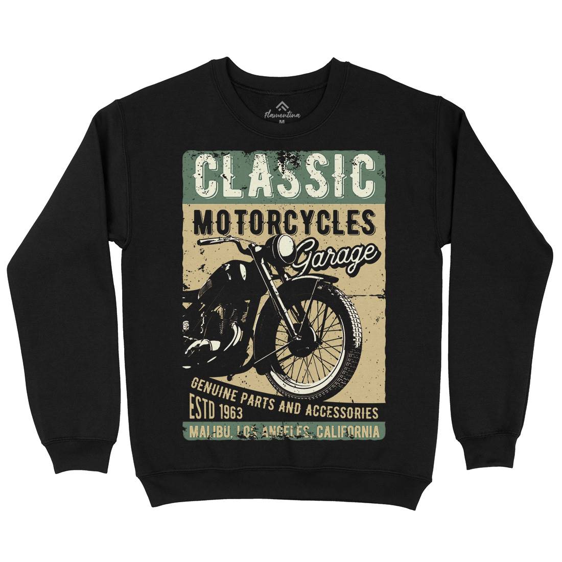Motor Mens Crew Neck Sweatshirt Motorcycles B310