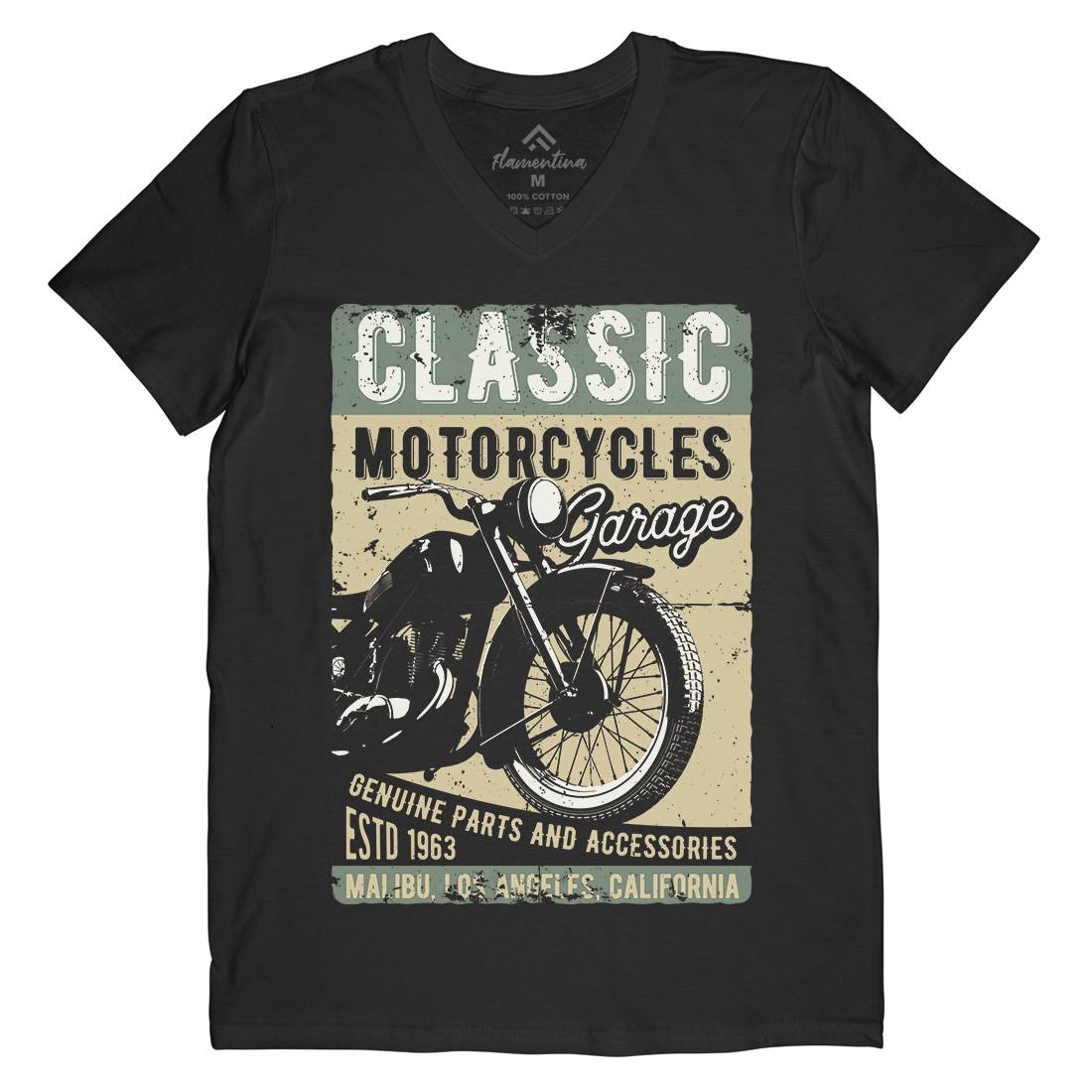 Motor Mens V-Neck T-Shirt Motorcycles B310