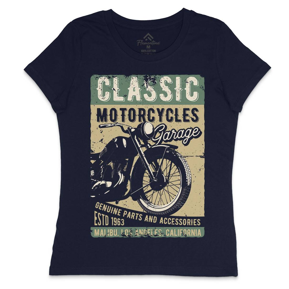 Motor Womens Crew Neck T-Shirt Motorcycles B310