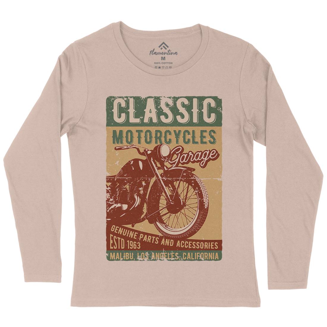 Motor Womens Long Sleeve T-Shirt Motorcycles B310