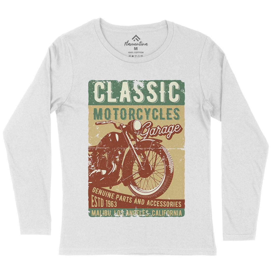 Motor Womens Long Sleeve T-Shirt Motorcycles B310