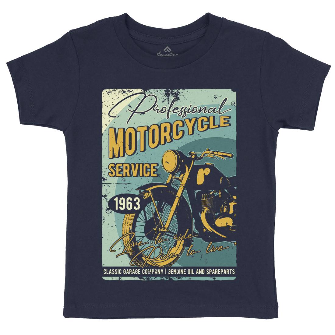 Motor Kids Organic Crew Neck T-Shirt Motorcycles B311