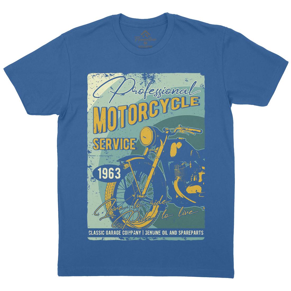 Motor Mens Organic Crew Neck T-Shirt Motorcycles B311