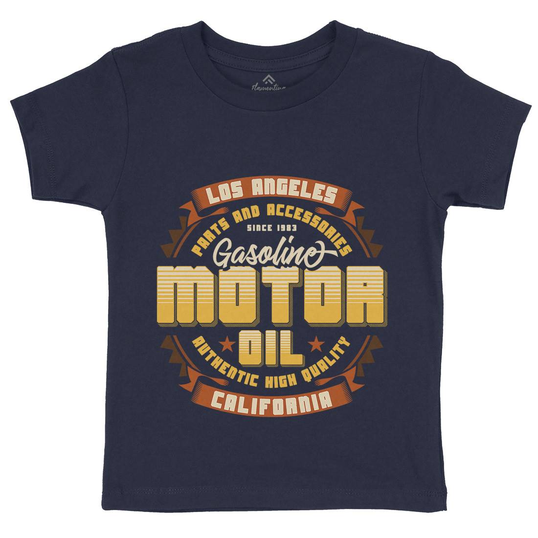 Motor Oil Kids Crew Neck T-Shirt Motorcycles B312