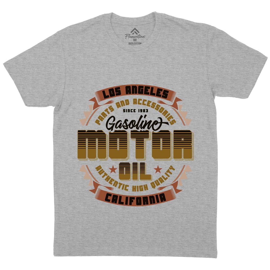 Motor Oil Mens Crew Neck T-Shirt Motorcycles B312