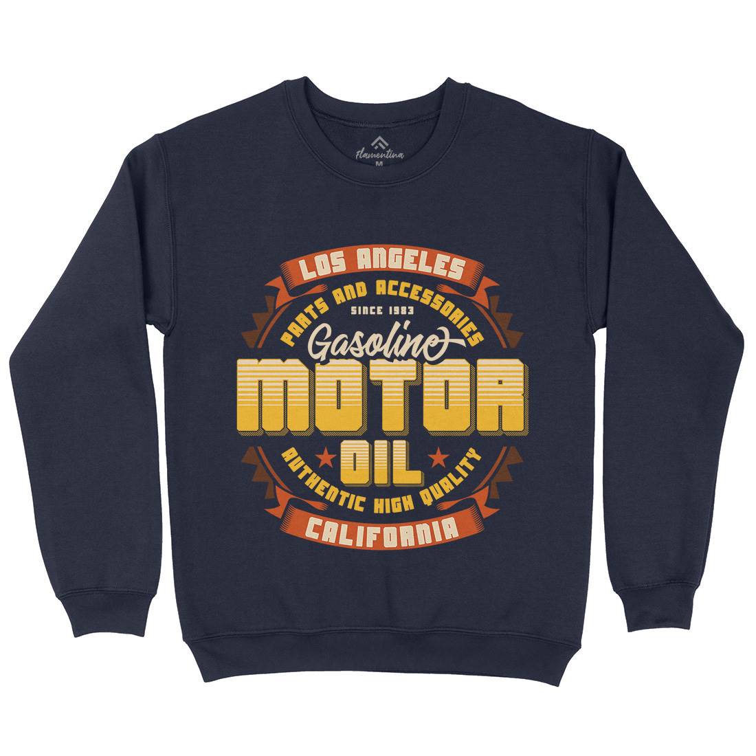 Motor Oil Kids Crew Neck Sweatshirt Motorcycles B312