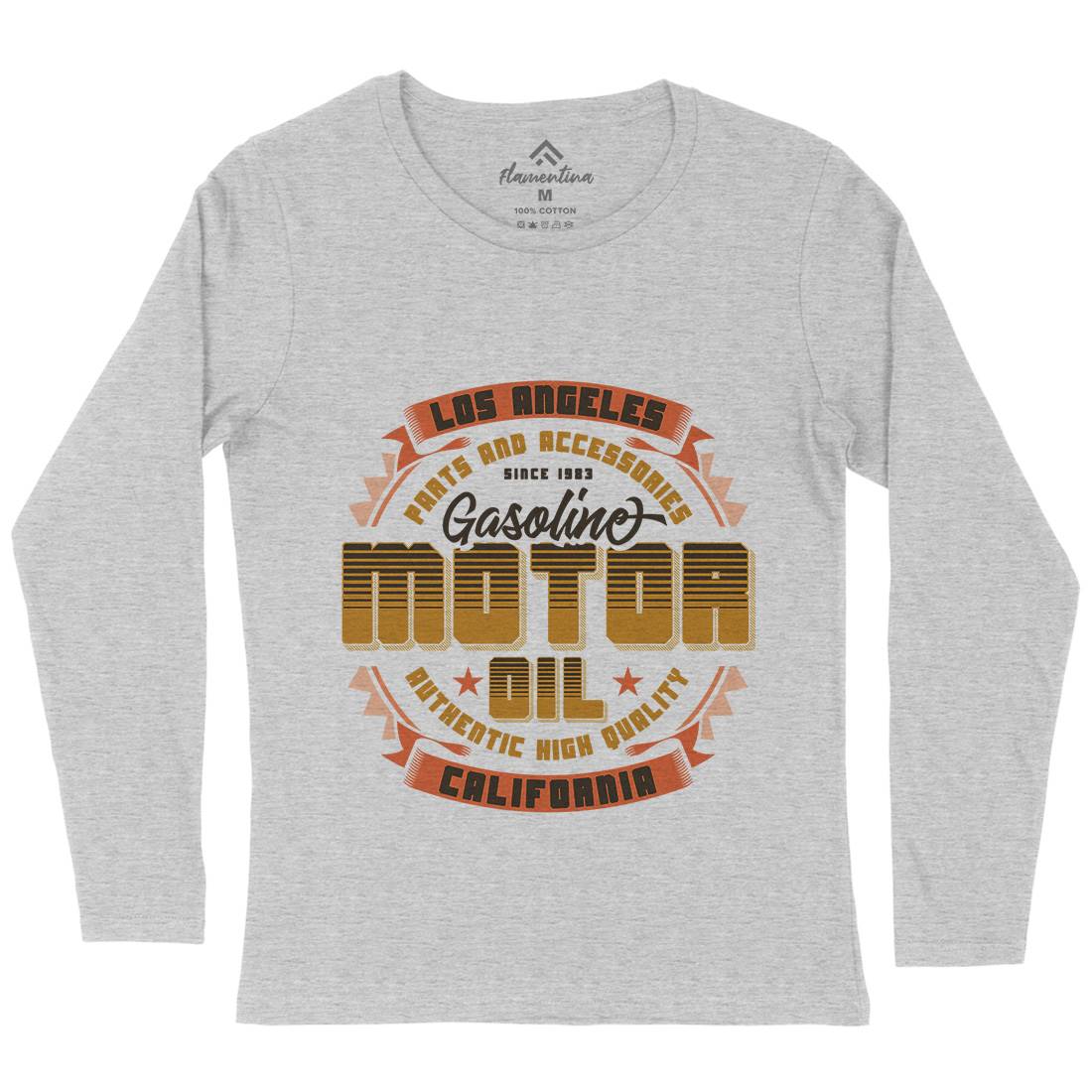 Motor Oil Womens Long Sleeve T-Shirt Motorcycles B312
