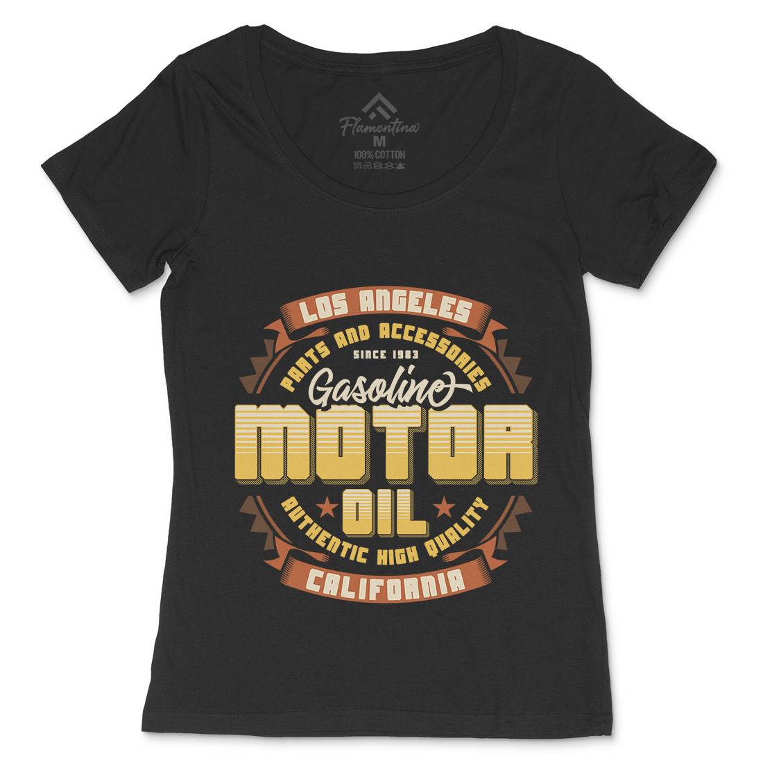 Motor Oil Womens Scoop Neck T-Shirt Motorcycles B312