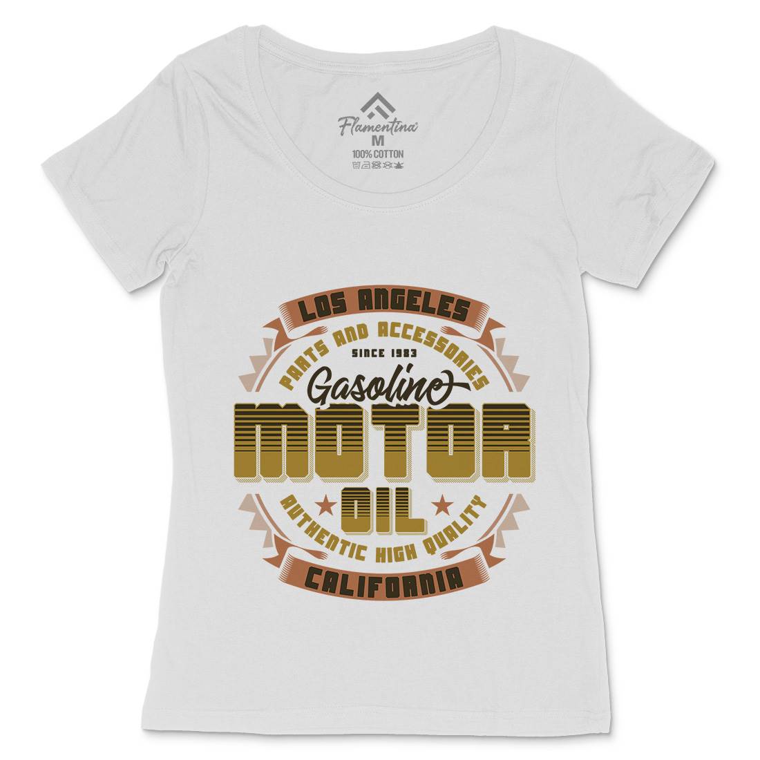 Motor Oil Womens Scoop Neck T-Shirt Motorcycles B312