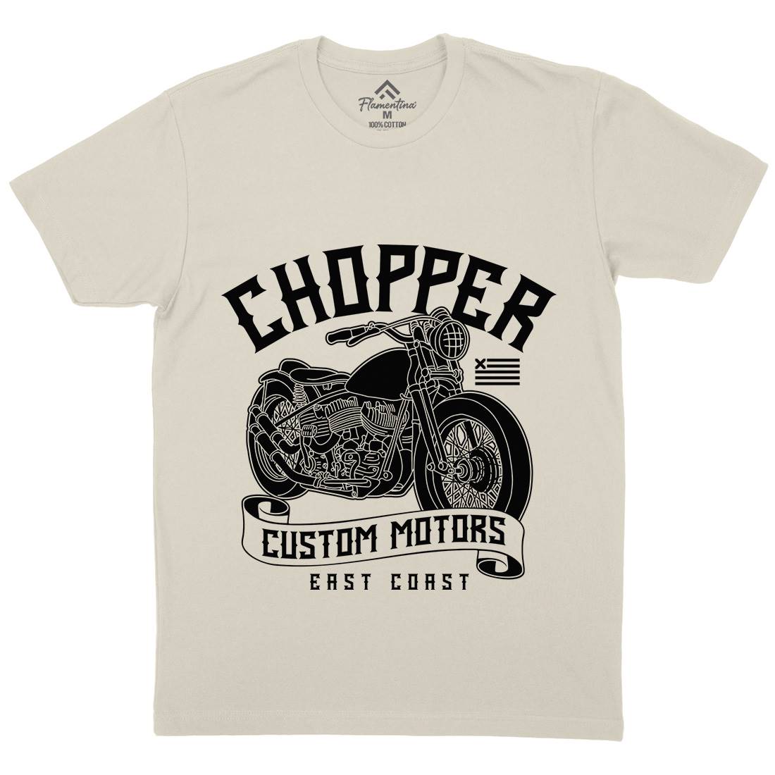 Chopper Mens Organic Crew Neck T-Shirt Motorcycles B314