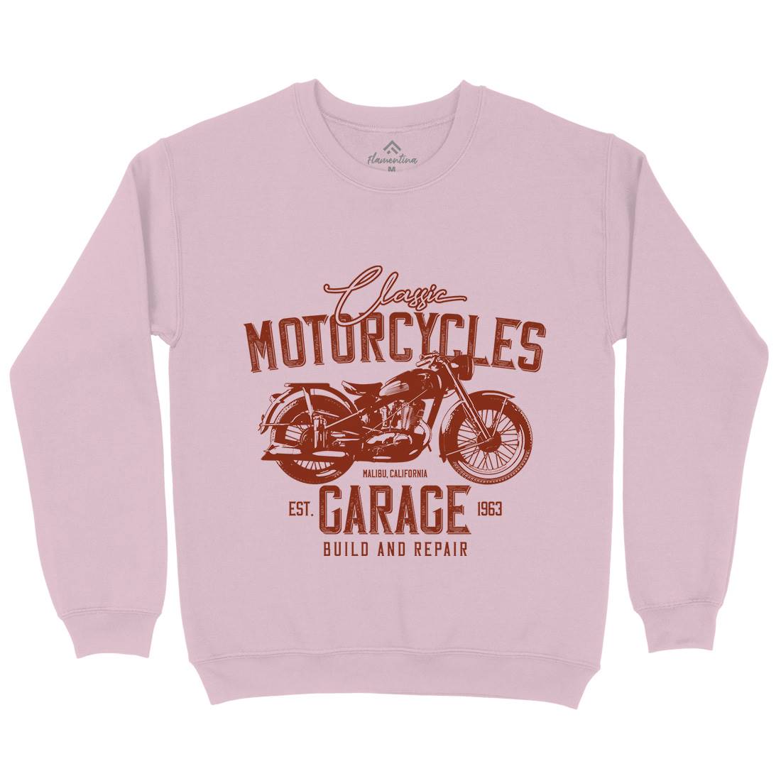 Garage Kids Crew Neck Sweatshirt Motorcycles B315