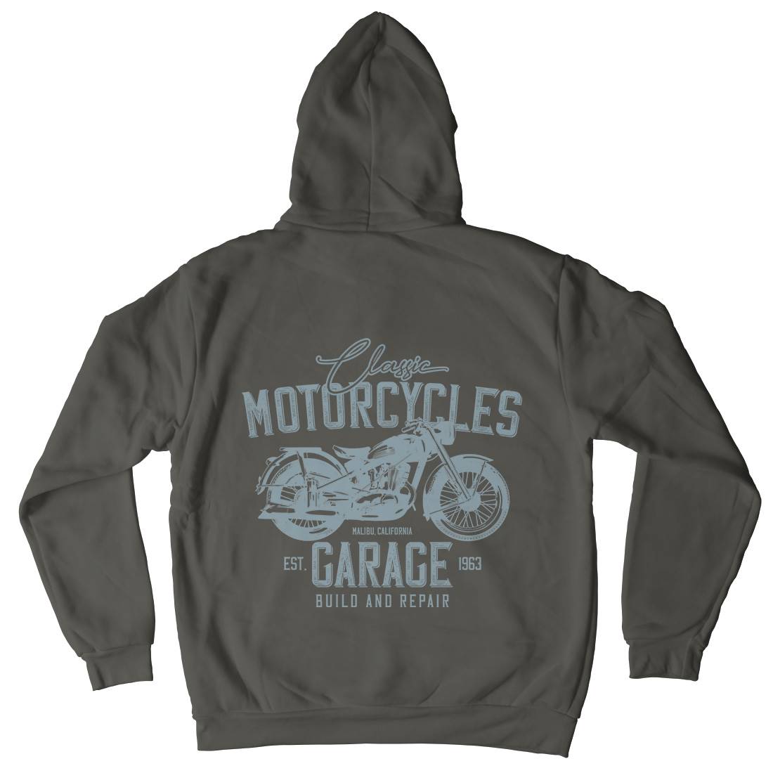 Garage Kids Crew Neck Hoodie Motorcycles B315