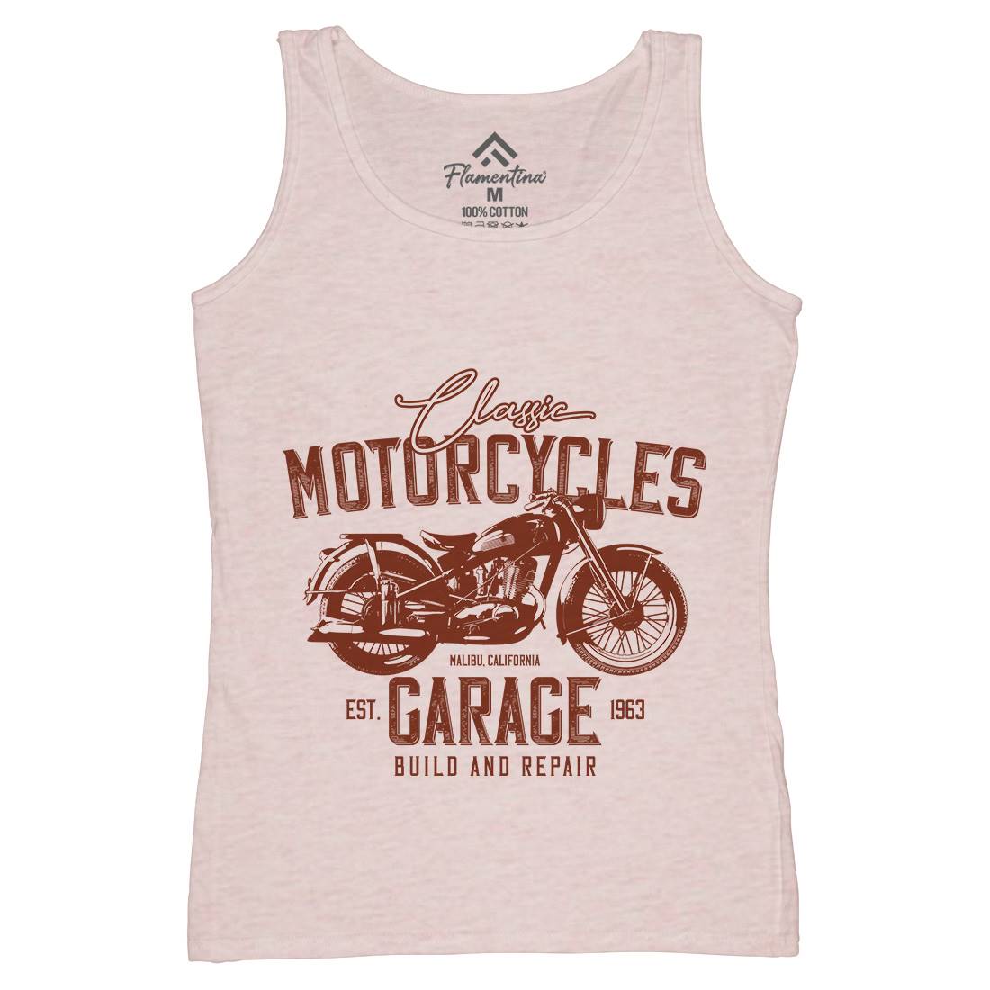 Garage Womens Organic Tank Top Vest Motorcycles B315
