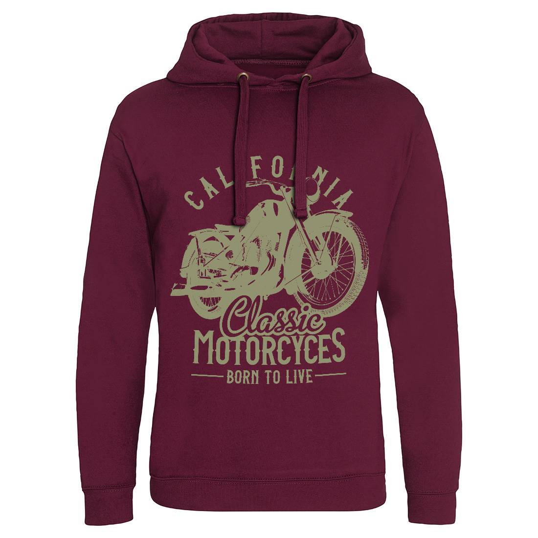 California Mens Hoodie Without Pocket Motorcycles B316