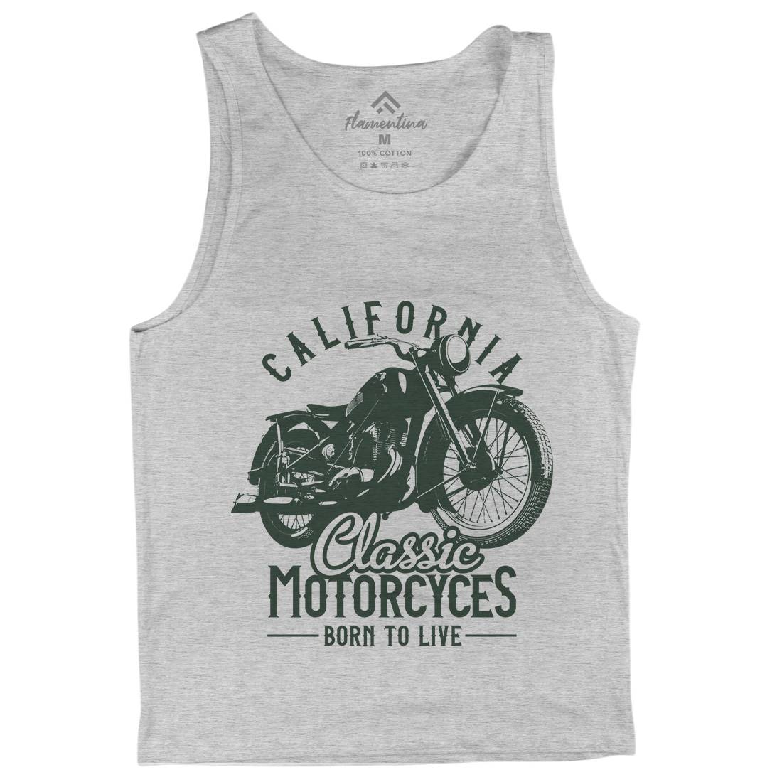 California Mens Tank Top Vest Motorcycles B316