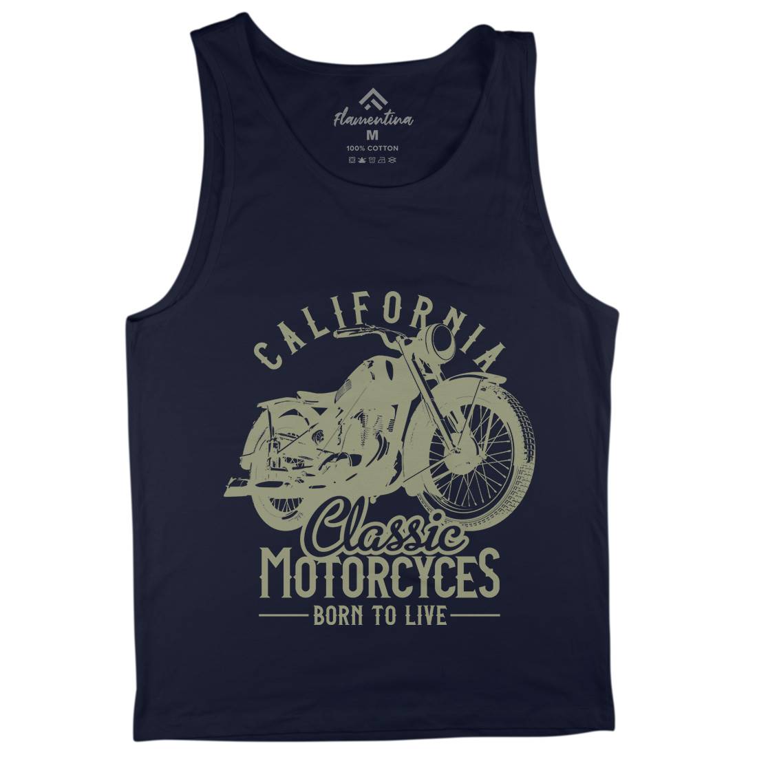 California Mens Tank Top Vest Motorcycles B316