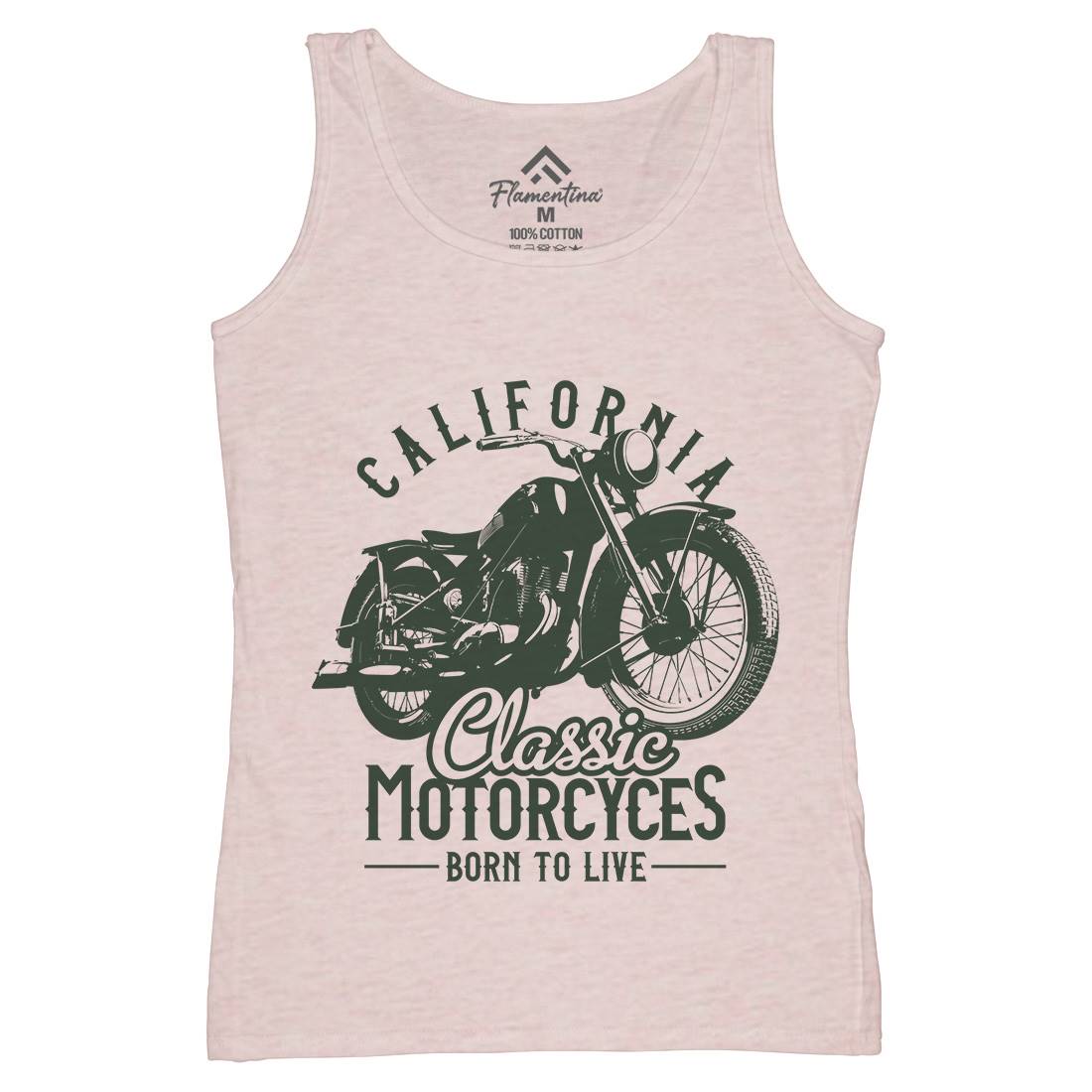 California Womens Organic Tank Top Vest Motorcycles B316