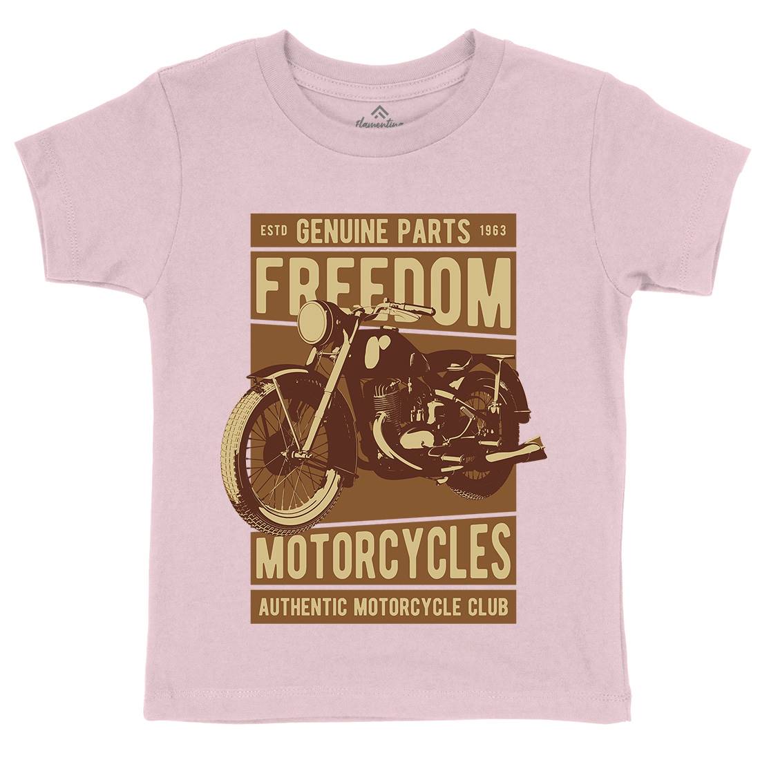 Freedom Kids Crew Neck T-Shirt Motorcycles B317