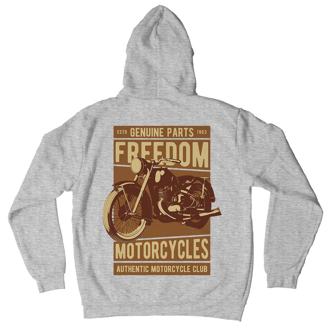 Freedom Mens Hoodie With Pocket Motorcycles B317