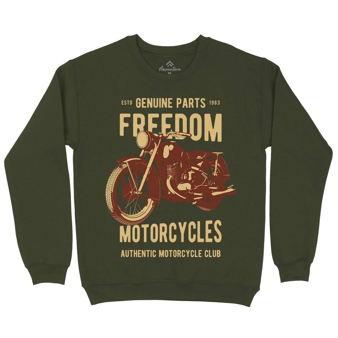 Freedom Mens Crew Neck Sweatshirt Motorcycles B317