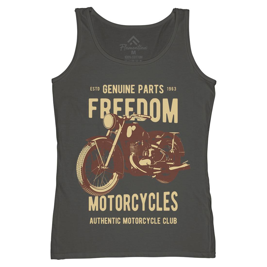Freedom Womens Organic Tank Top Vest Motorcycles B317