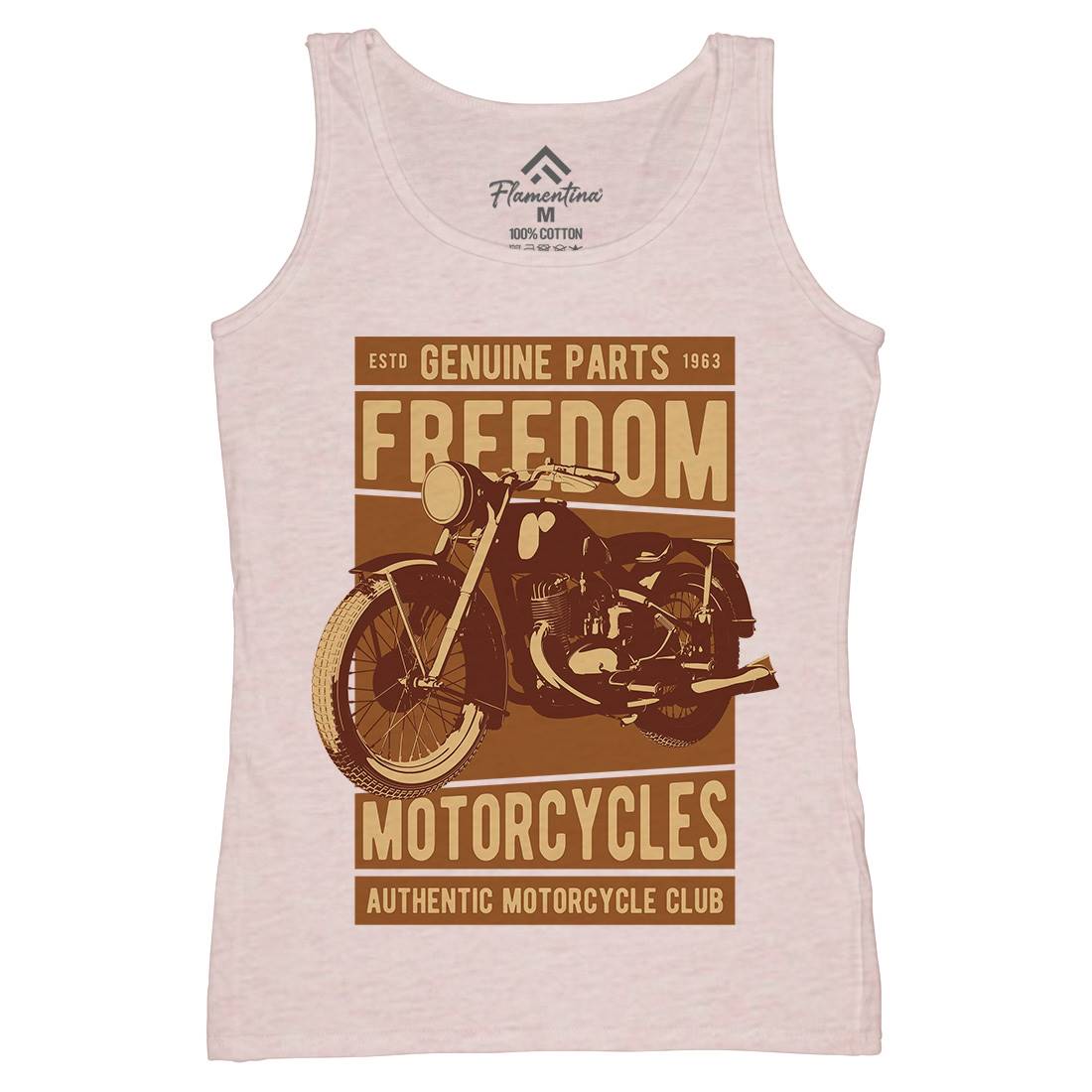 Freedom Womens Organic Tank Top Vest Motorcycles B317