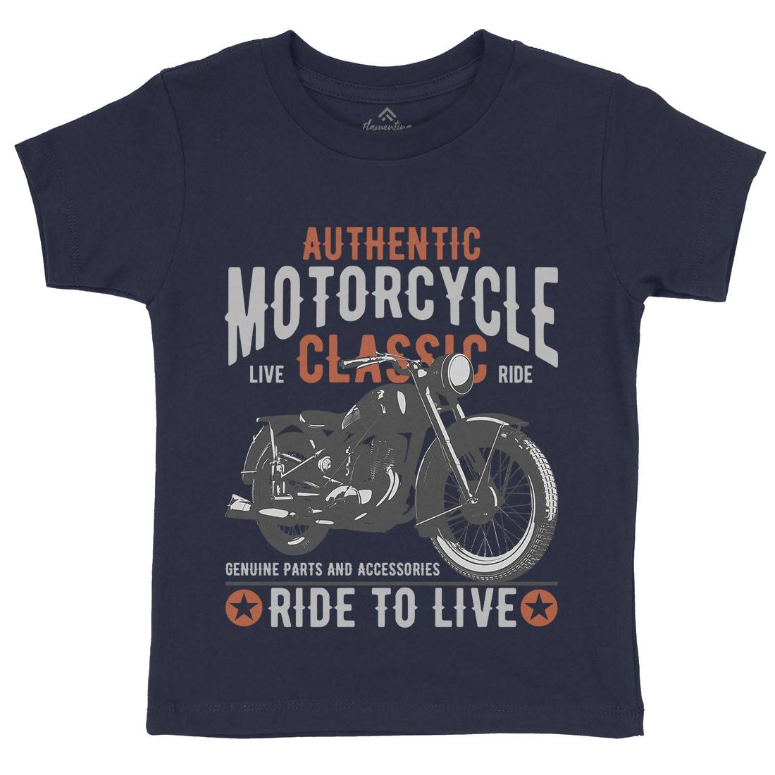 Classic Kids Crew Neck T-Shirt Motorcycles B318