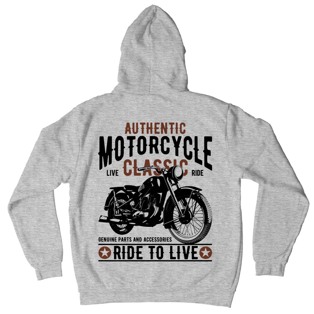 Classic Mens Hoodie With Pocket Motorcycles B318