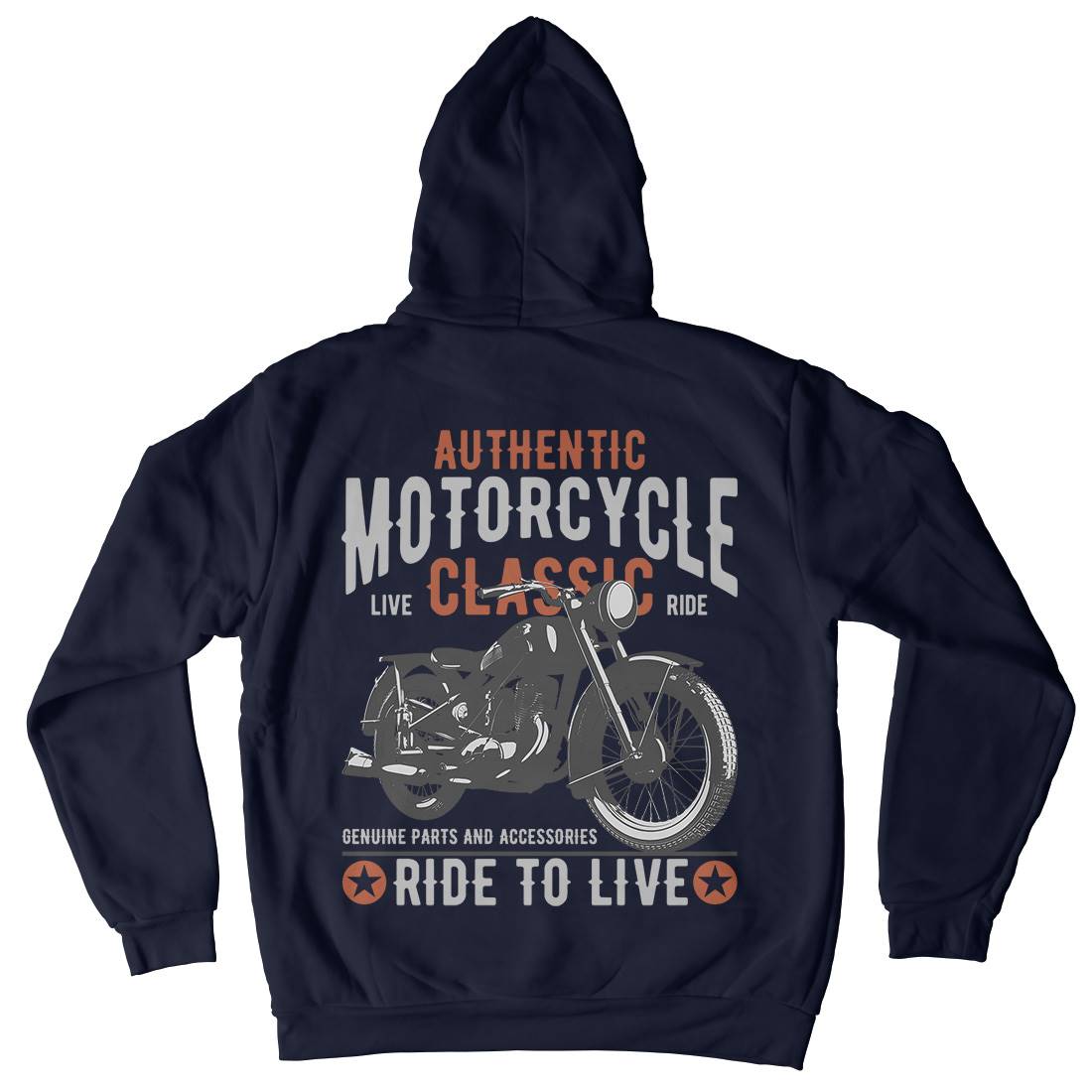 Classic Mens Hoodie With Pocket Motorcycles B318