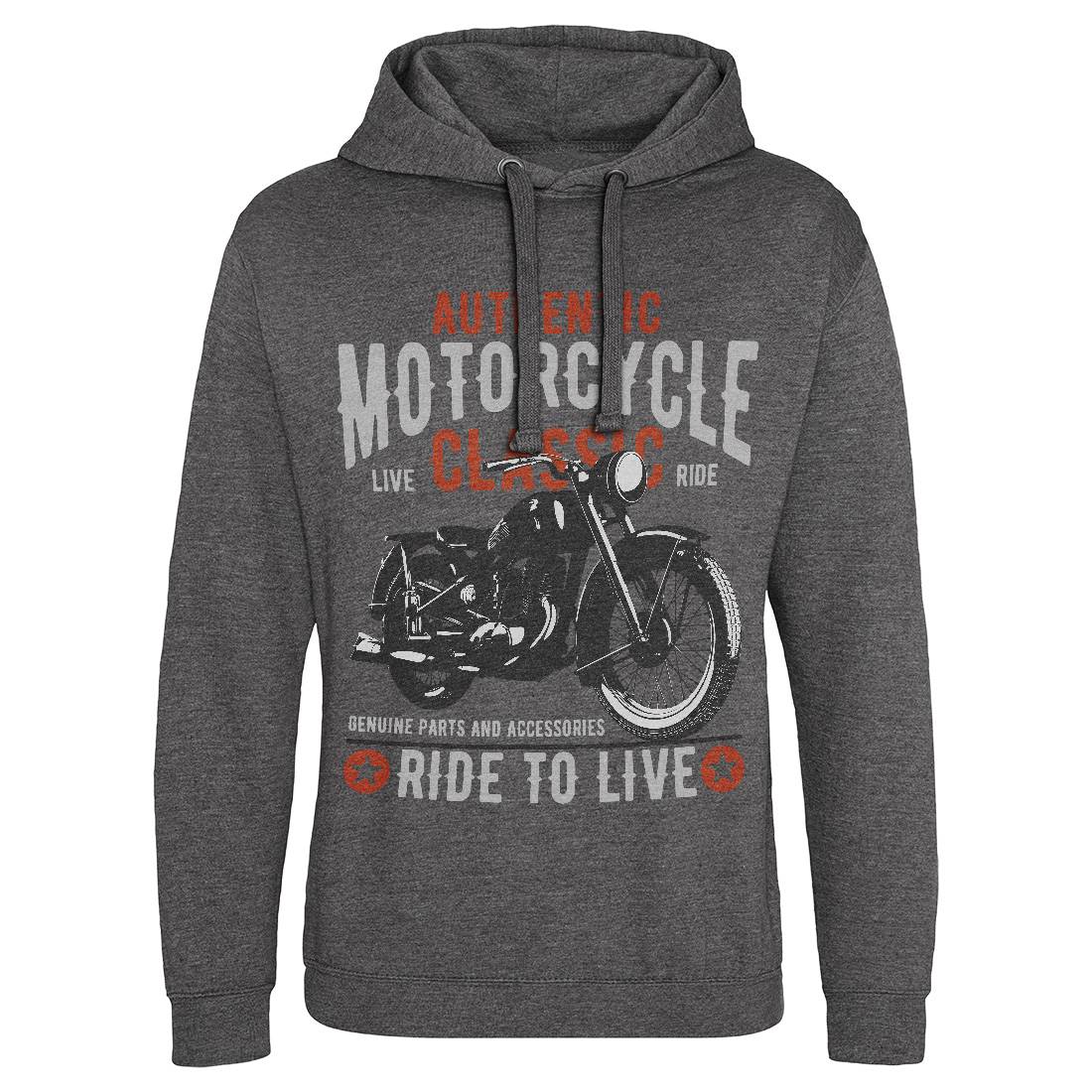 Classic Mens Hoodie Without Pocket Motorcycles B318