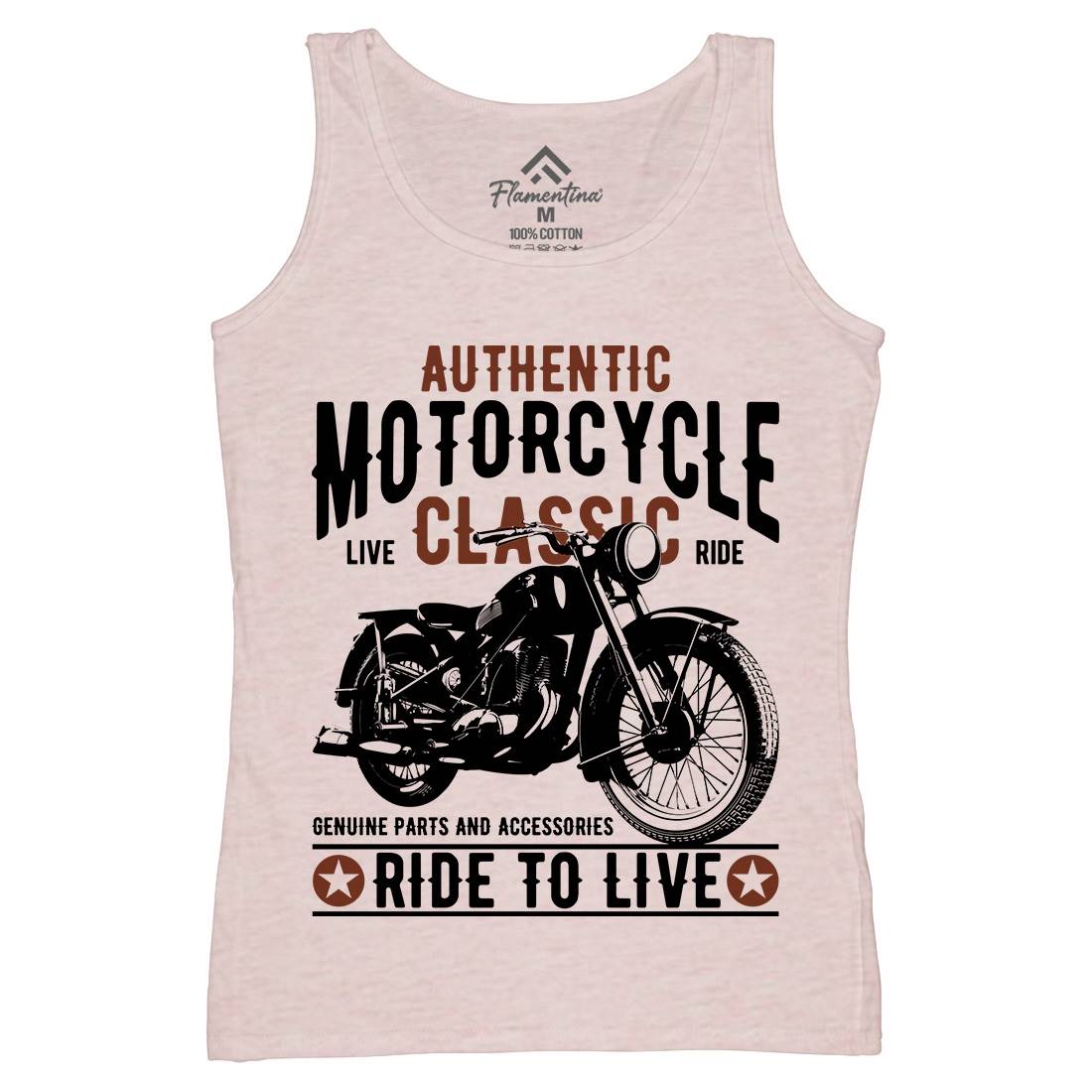 Classic Womens Organic Tank Top Vest Motorcycles B318