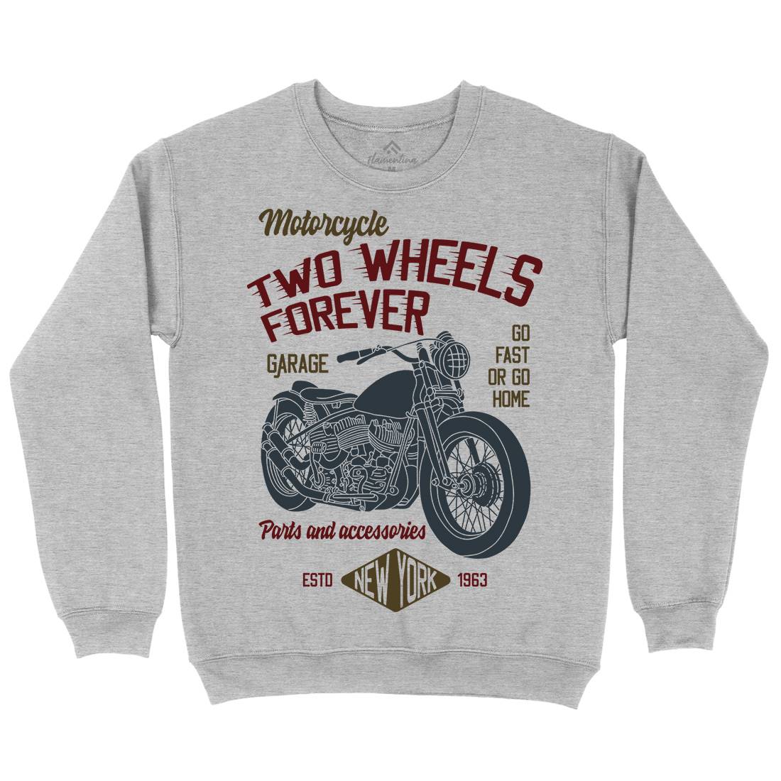 Two Wheels Kids Crew Neck Sweatshirt Motorcycles B319