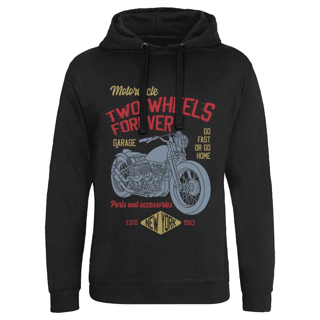Two Wheels Mens Hoodie Without Pocket Motorcycles B319