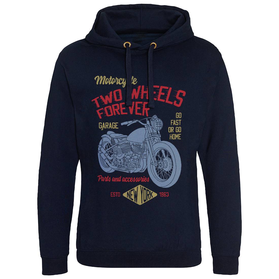 Two Wheels Mens Hoodie Without Pocket Motorcycles B319