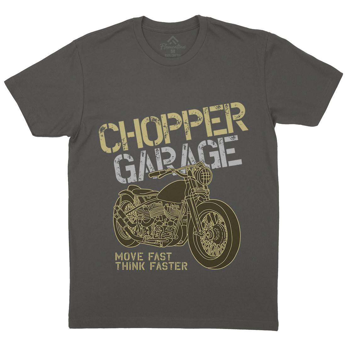 Chopper Mens Crew Neck T-Shirt Motorcycles B320
