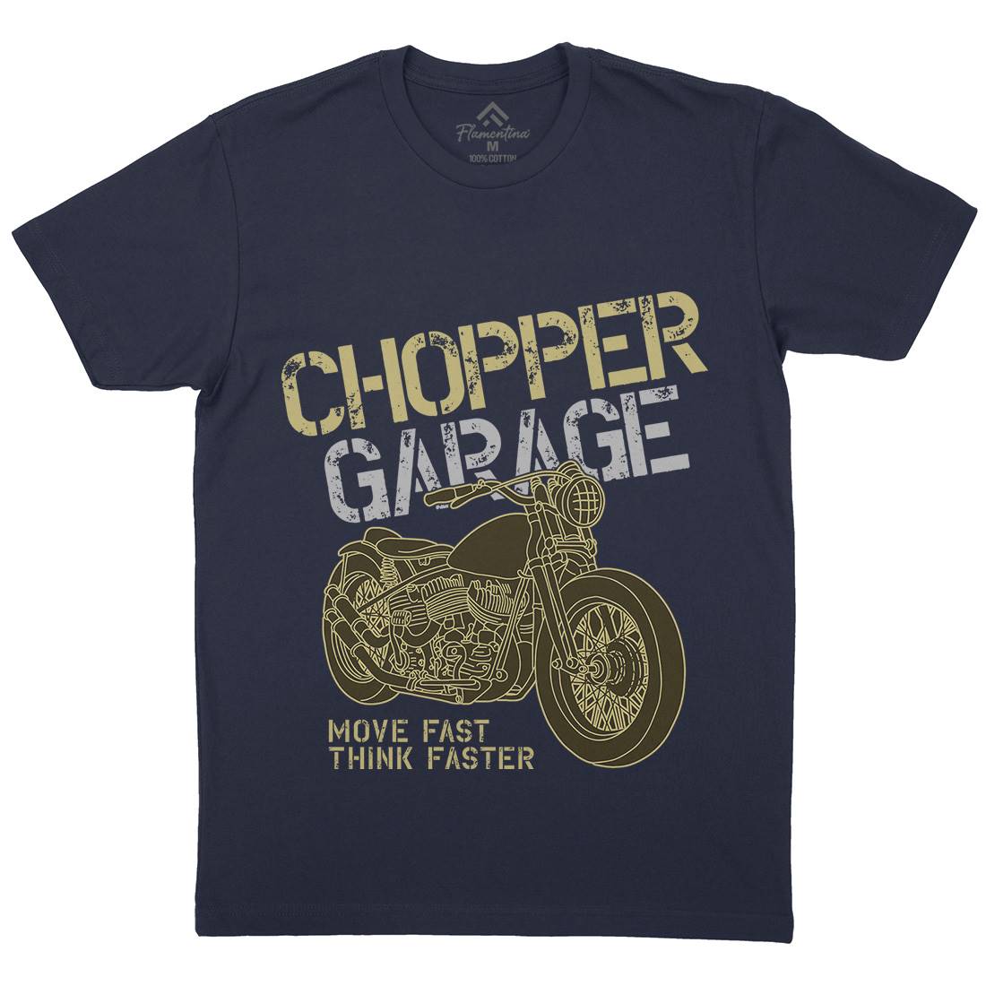Chopper Mens Crew Neck T-Shirt Motorcycles B320