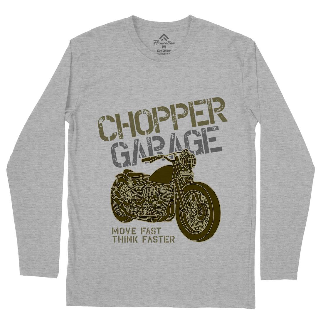 Chopper Mens Long Sleeve T-Shirt Motorcycles B320
