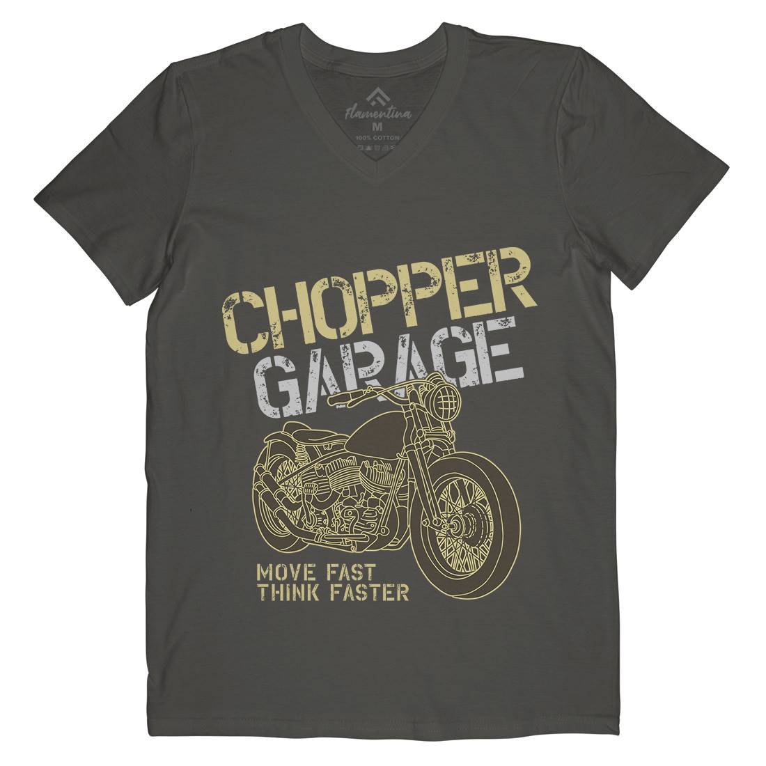 Chopper Mens V-Neck T-Shirt Motorcycles B320