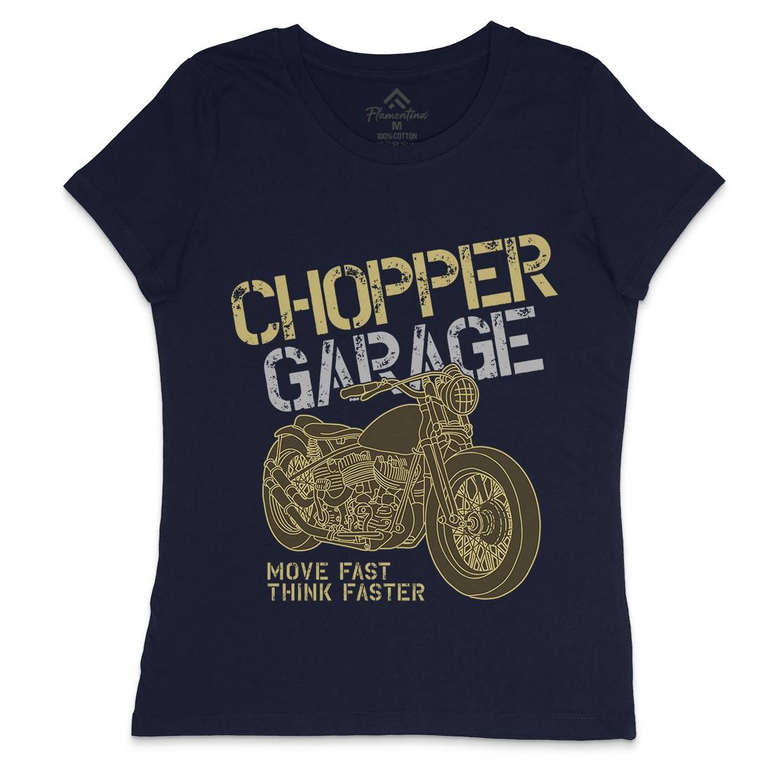 Chopper Womens Crew Neck T-Shirt Motorcycles B320
