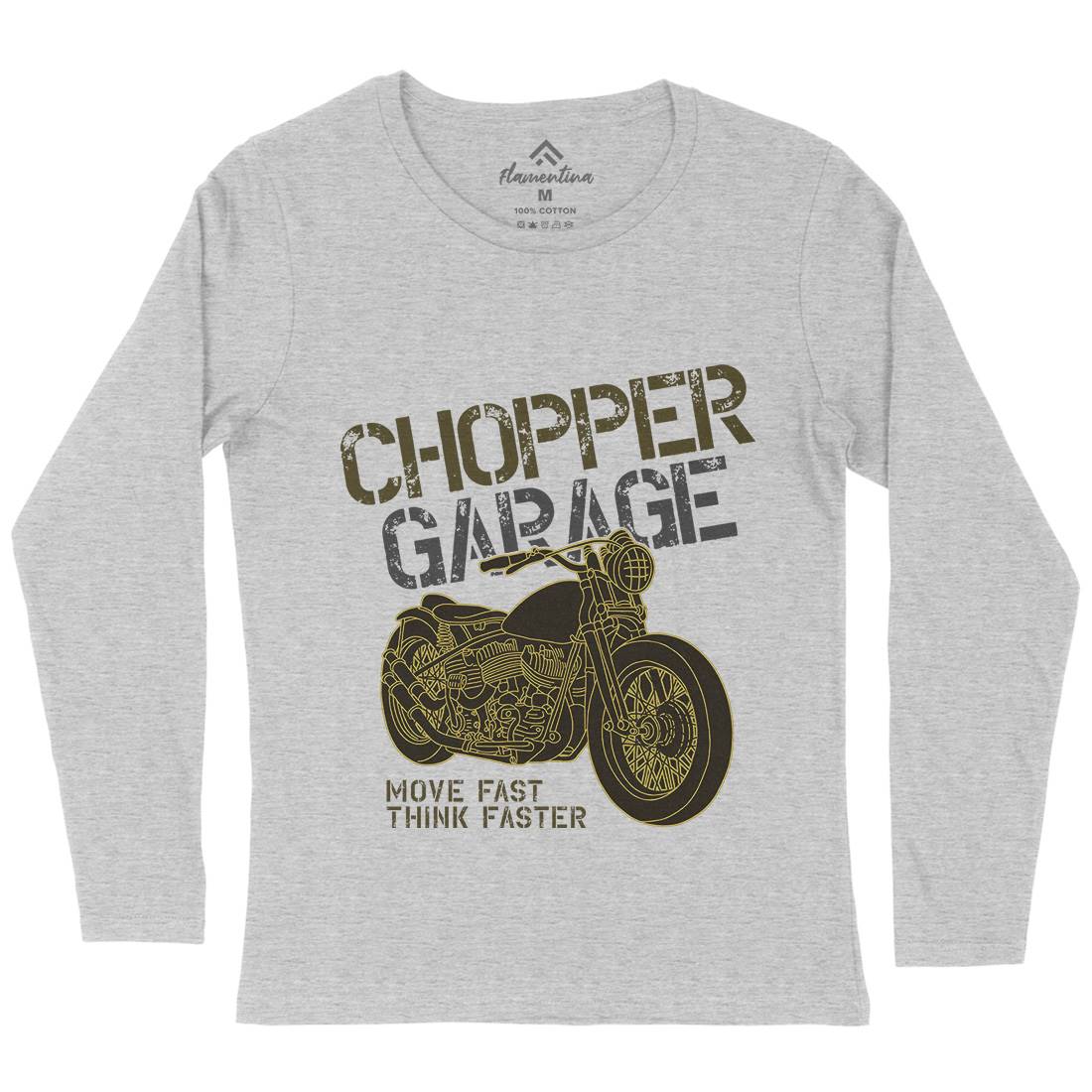Chopper Womens Long Sleeve T-Shirt Motorcycles B320