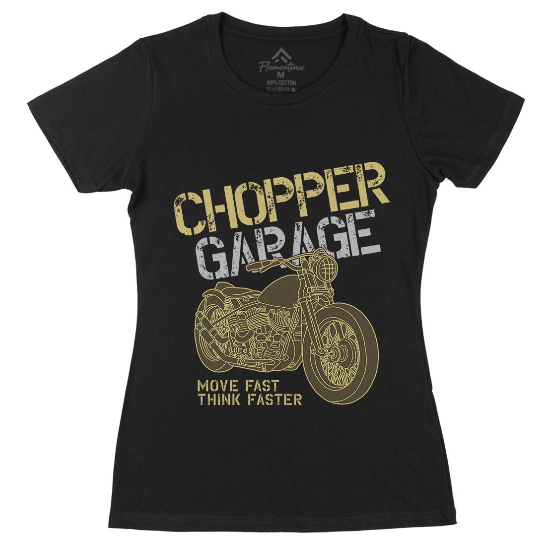 Chopper Womens Organic Crew Neck T-Shirt Motorcycles B320