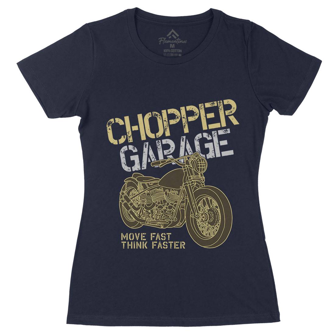 Chopper Womens Organic Crew Neck T-Shirt Motorcycles B320