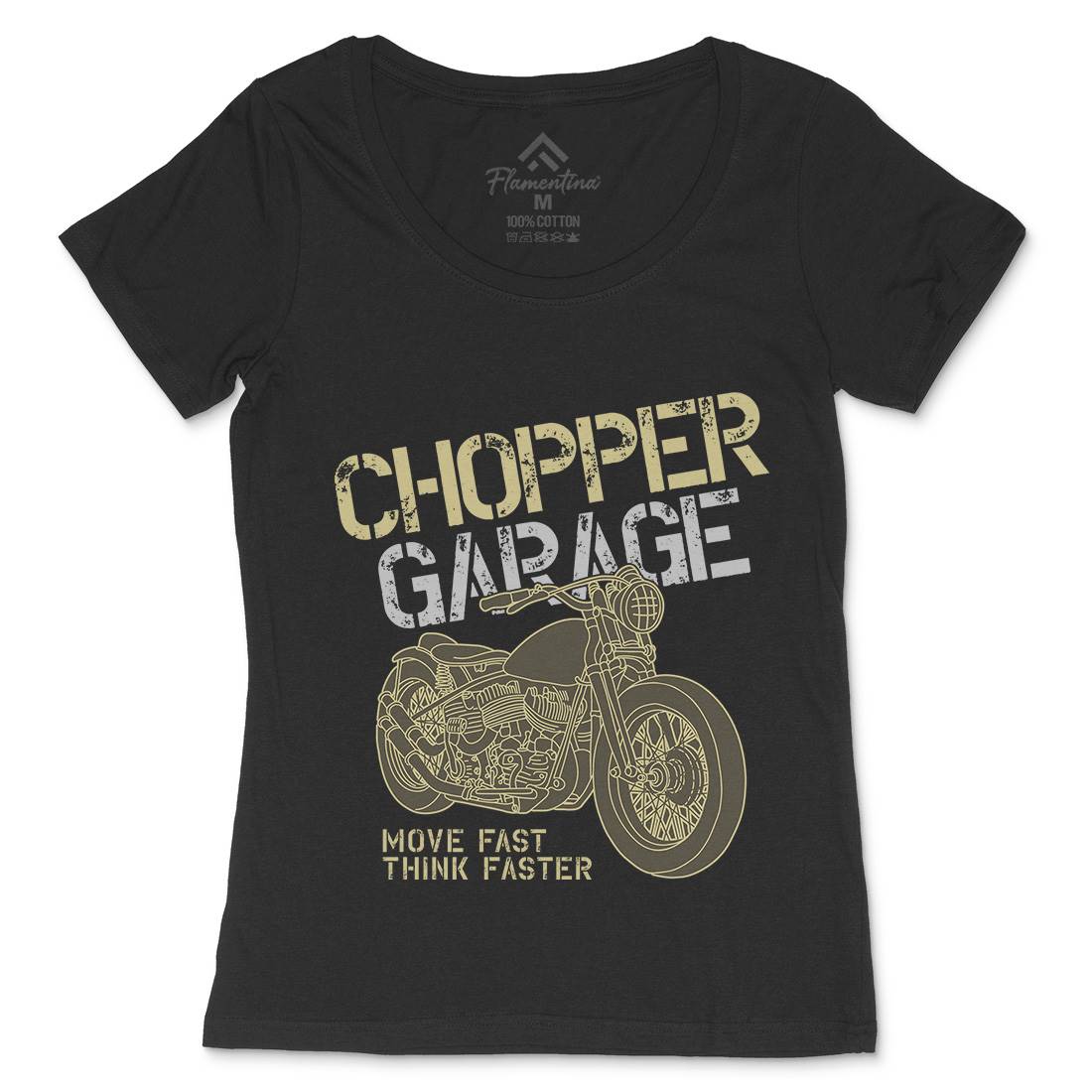 Chopper Womens Scoop Neck T-Shirt Motorcycles B320