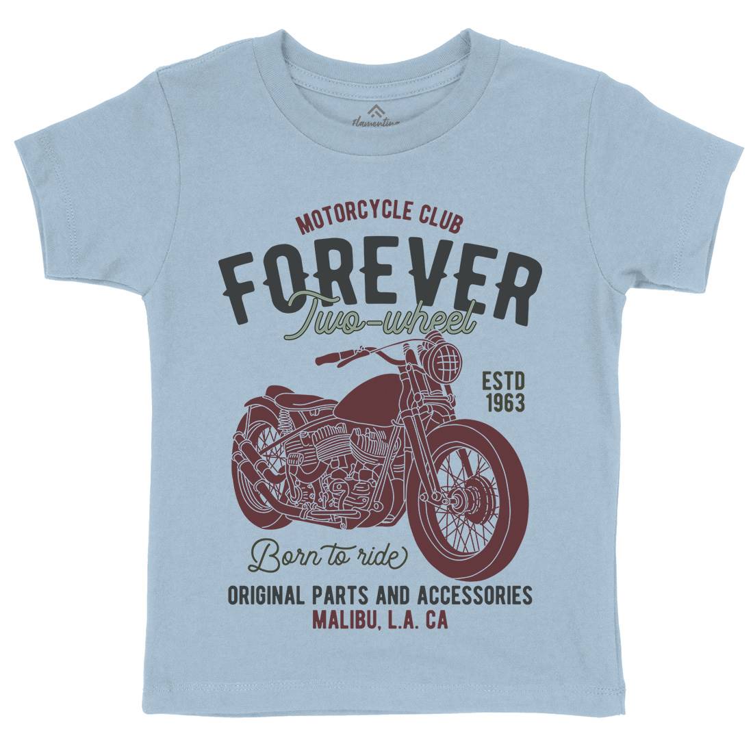 Club Kids Organic Crew Neck T-Shirt Motorcycles B321