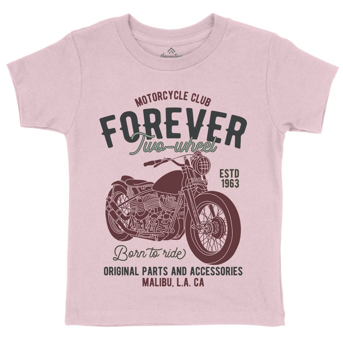 Club Kids Crew Neck T-Shirt Motorcycles B321