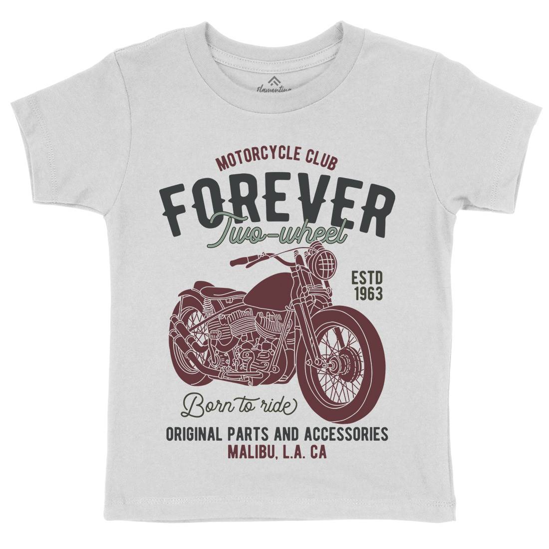 Club Kids Crew Neck T-Shirt Motorcycles B321